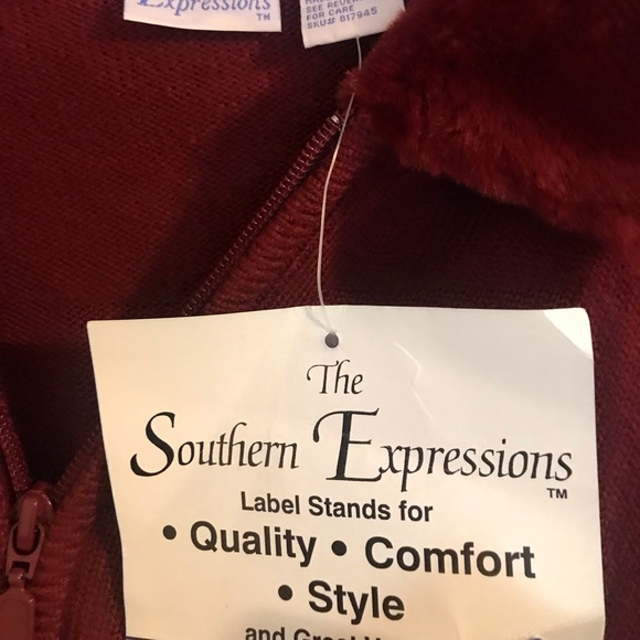 Burgundy Versatile Sweater/Jacket - Picture 4 of 4